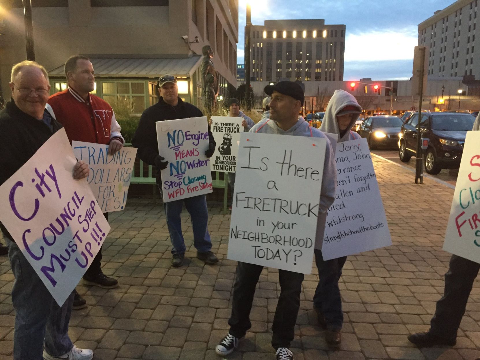 Wilmington Firefighter protest